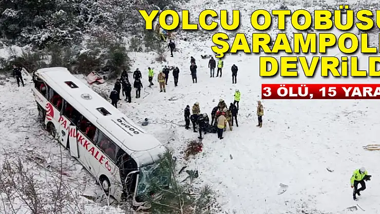 Kuzey Çevre Otoyolu'nda yolcu otobüsü şarampole devrildi: 3 ölü, 15 yaralı