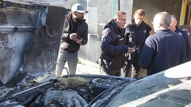 Kapalı otoparkta araç yangını korkuttu