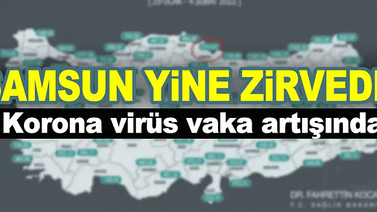 Samsun korona virüs vaka artışında Türkiye'de zirvede