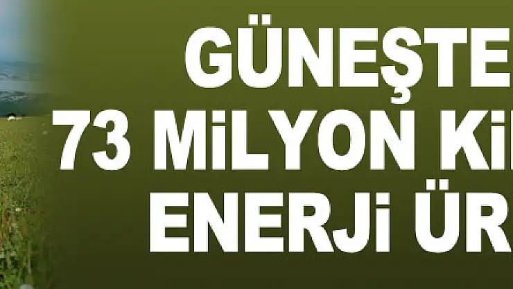 Samsun'da güneşten yıllık 73 milyon kilovatsaat enerji üretilecek