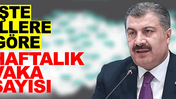 Bakan Koca, haftalık vaka haritasını açıkladı