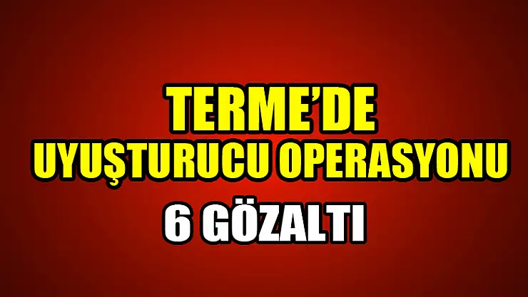 Terme'de uyuşturucu operasyonu