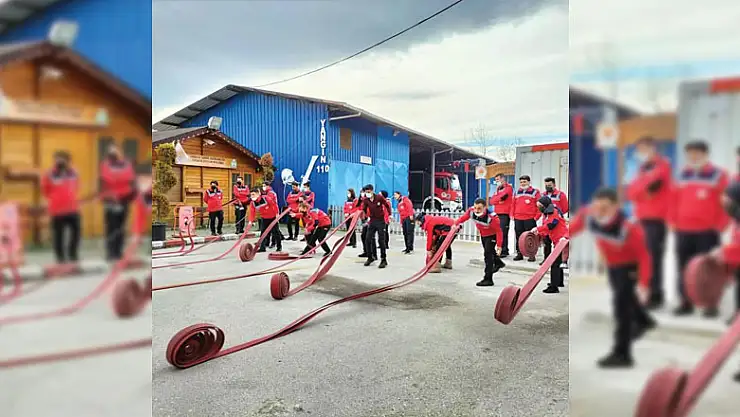 Geleceğin itfaiyecilerine zorlu eğitim