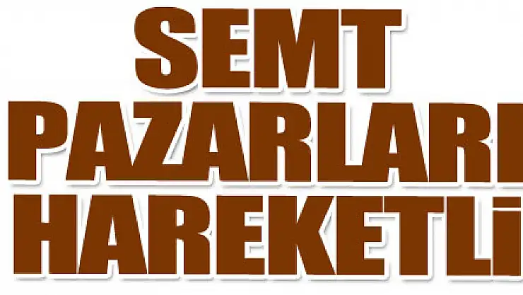 Samsun'da semt pazarları hareketli