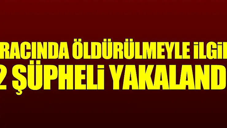Samsun'da bir kişinin aracında öldürülmesiyle ilgili 2 şüpheli yakalandı