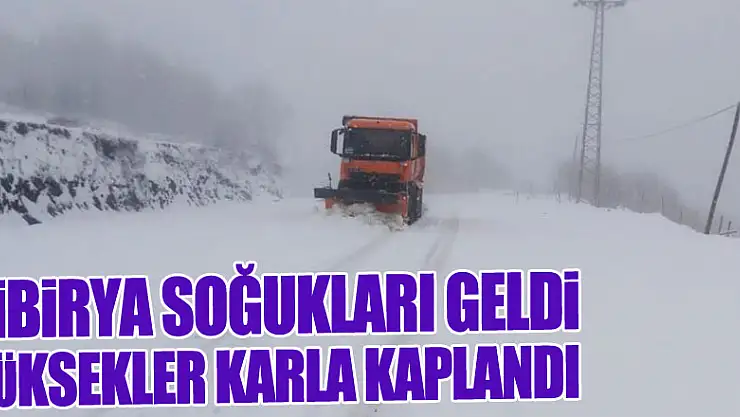 Sibirya soğukları geldi, yüksekler karla kaplandı
