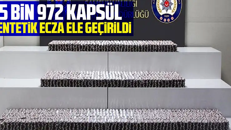 Samsun'da 55 bin 972 kapsül sentetik ecza ele geçirildi: 3 gözaltı
