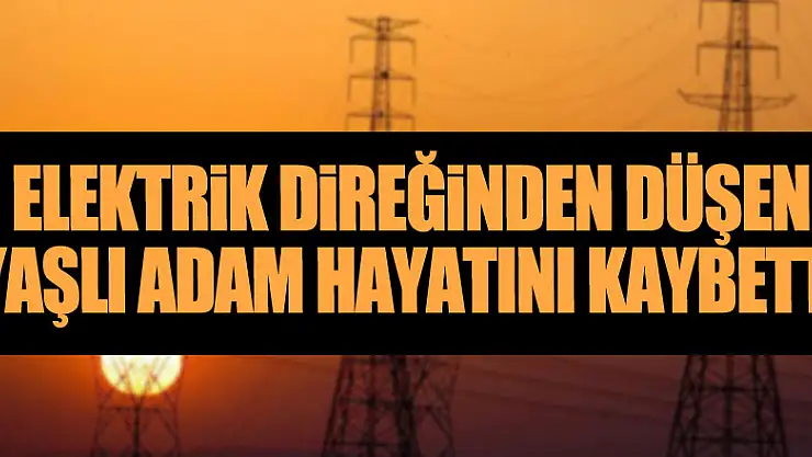 Elektrik direğinden düşen yaşlı adam hayatını kaybetti