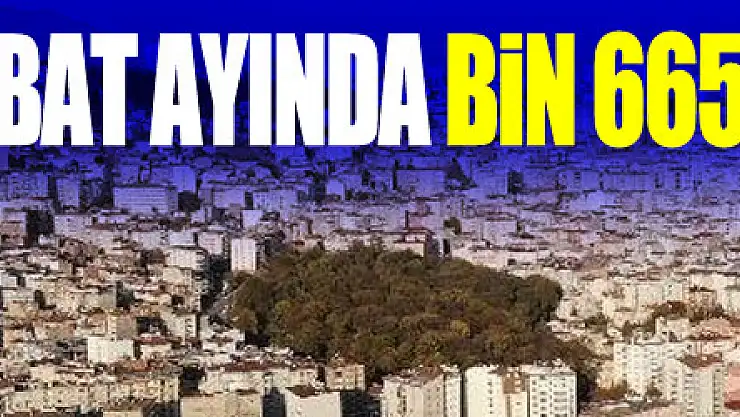 Samsun'da 2022 Şubat ayında bin 665 konut satıldı