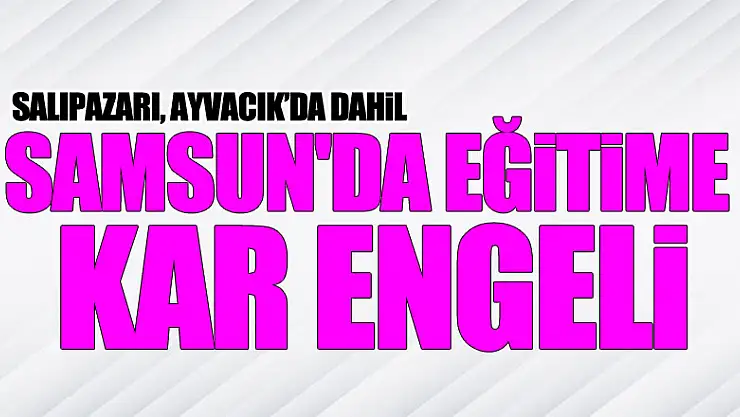 Samsun'da eğitime kar engeli