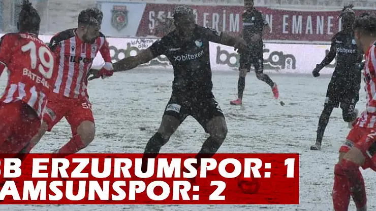 Spor Toto 1. Lig: BB Erzurumspor: 1 Samsunspor: 2 ( Maç Sonucu)