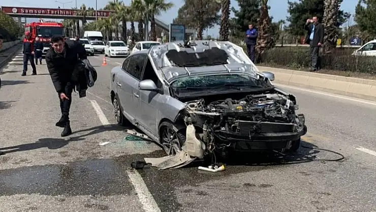 Samsun'da kaza sonrası dolmuşlara denetim