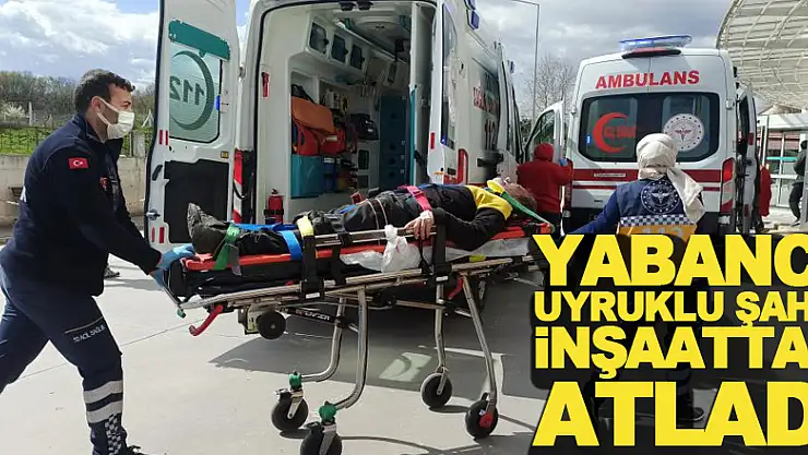 Yabancı uyruklu şahıs inşaattan atladı