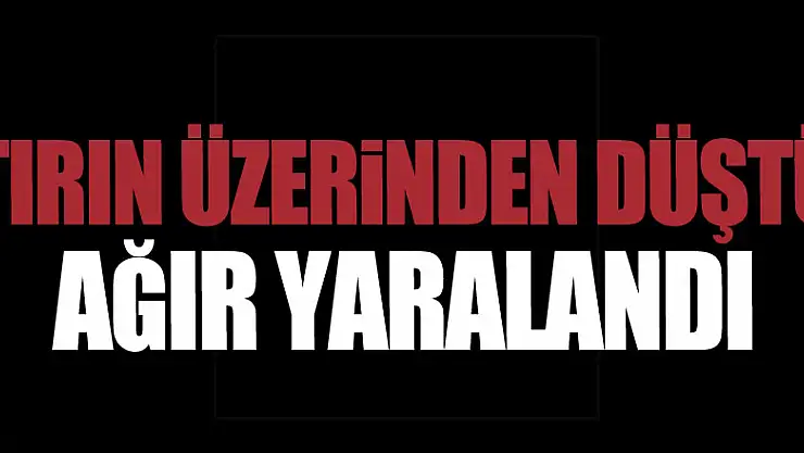 Tırın üzerinden düşen şahıs ağır yaralandı