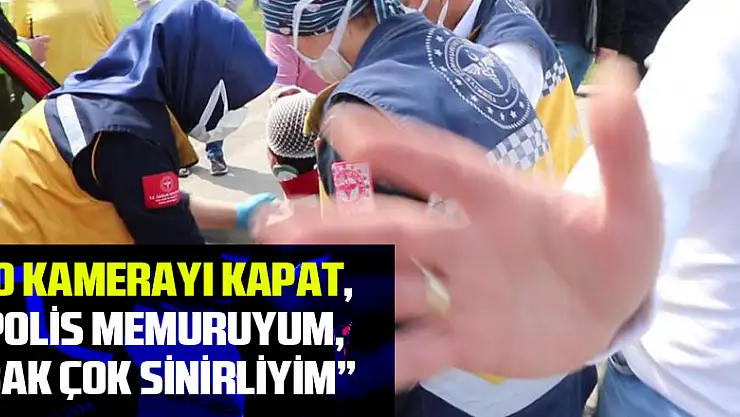 Polisten kazayı çeken gazeteciye önce müdahale sonra tehdit