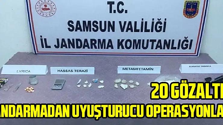 Jandarmadan uyuşturucu operasyonları: 20 gözaltı