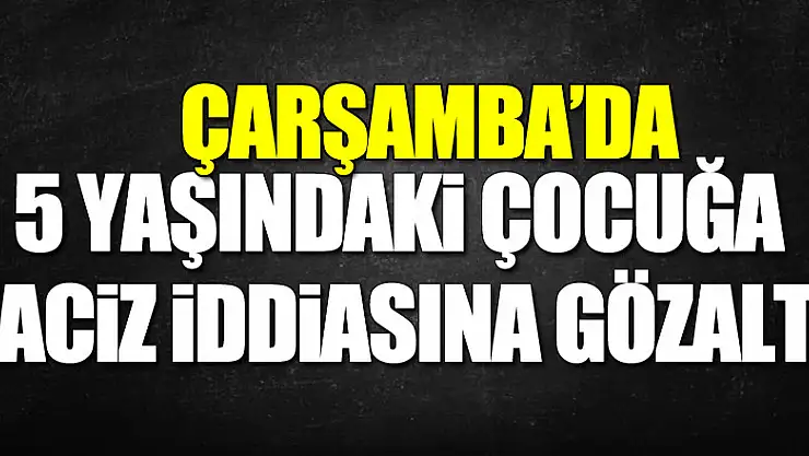 Samsun'da 5 yaşındaki kız çocuğuna taciz iddiasına gözaltı