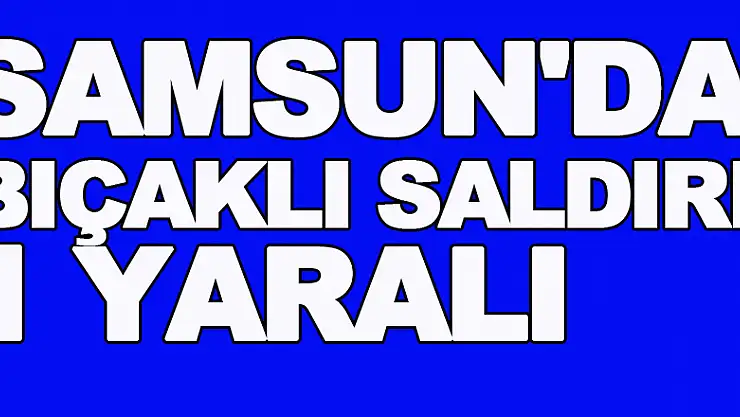 Samsun'da bıçaklı saldırı: 1 yaralı