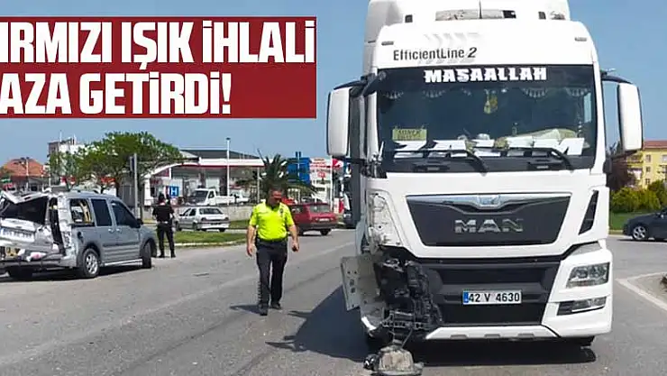 Kırmızı ışık ihlali kaza getirdi!