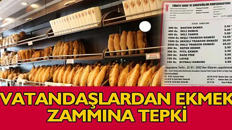 Vatandaşlardan ekmek zammına tepki