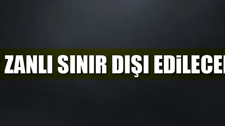 2 ZANLI SINIR DIŞI EDİLECEK