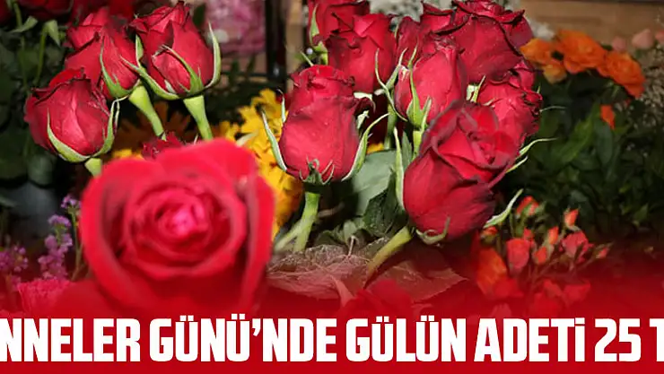 Anneler Günü'nde gülün adeti 25 TL