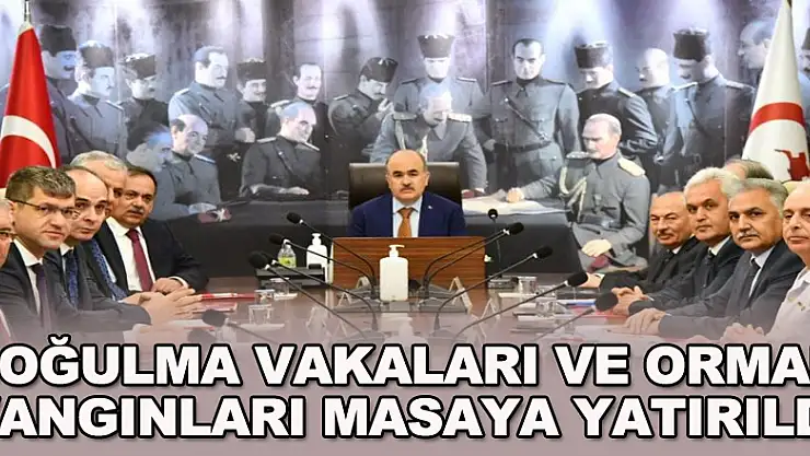 Samsun'da boğulma vakaları ve orman yangınları masaya yatırıldı