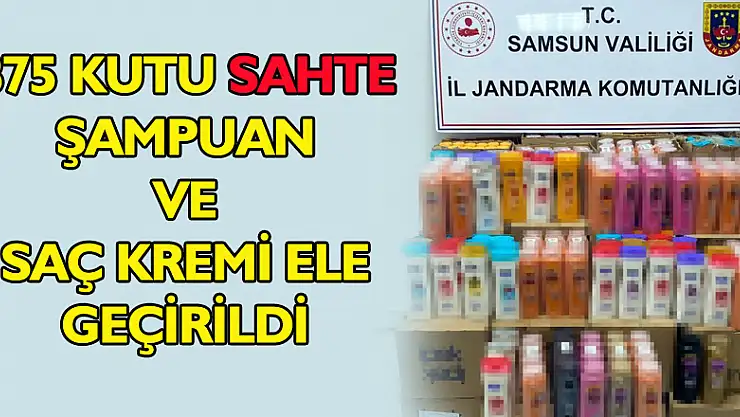 Samsun'da jandarma 875 kutu sahte şampuan ve saç kremi ele geçirdi