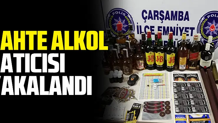 ÇARŞAMBA'DA SAHTE ALKOL SATICISI YAKALANDI