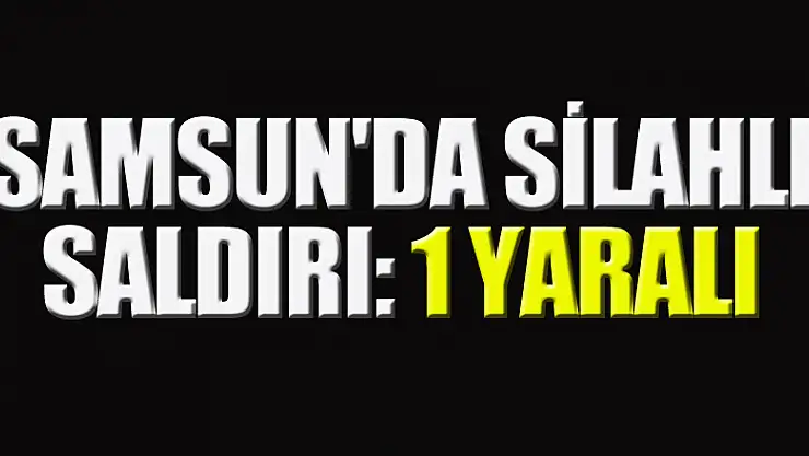 Samsun'da silahlı saldırı: 1 yaralı
