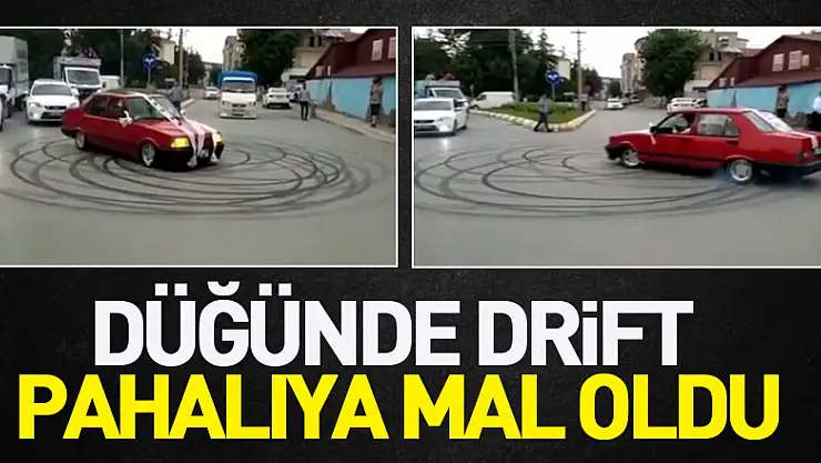 Düğünde drift pahalıya mal oldu