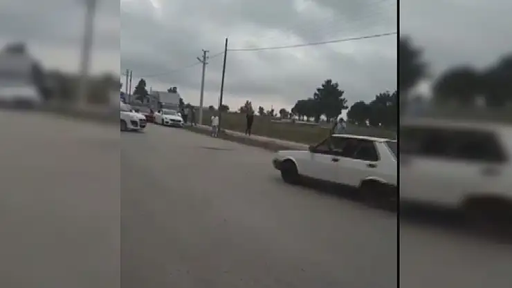 Otomobille drift yaparken silahla havaya ateş etti