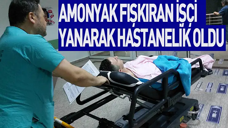 Gübre fabrikasında üzerine amonyak fışkıran işçi yanarak hastanelik oldu