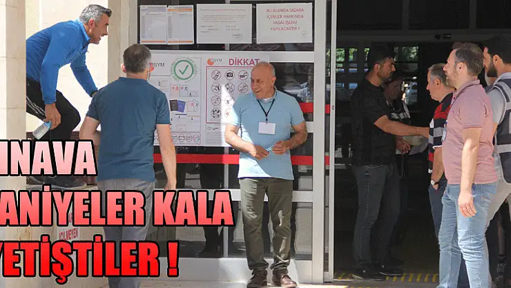 Samsun'da sınava saniyeler kala yetiştiler