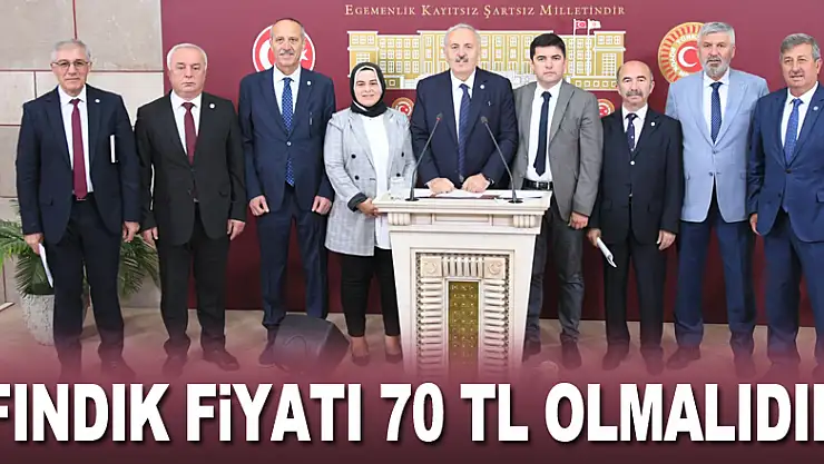 'FINDIK FİYATI 70 TL OLMALIDIR'