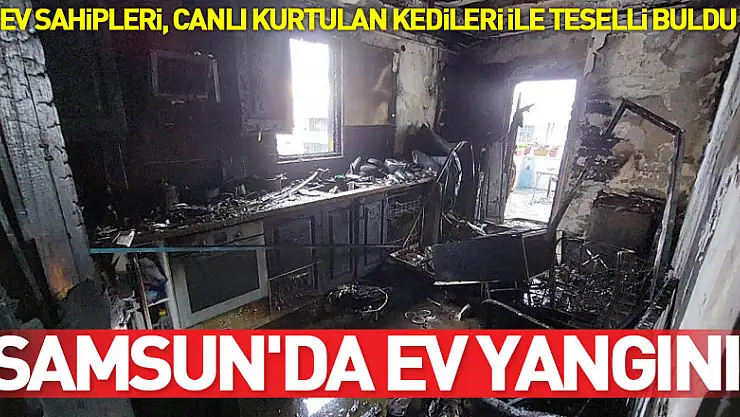 Samsun'da ev yangını