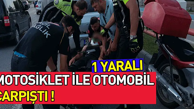 Samsun'da motosiklet ile otomobil çarpıştı: 1 yaralı