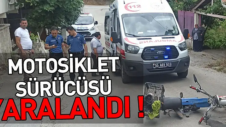 Otomobil ile çarpışan motosiklet sürücüsü yaralandı