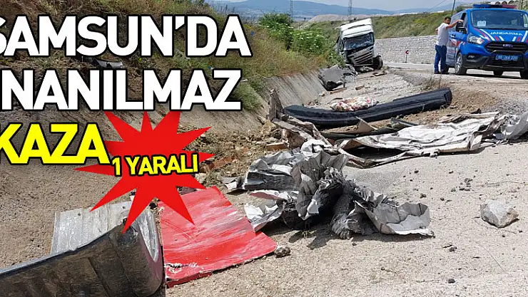 Samsun'da inanılmaz kaza: 1 yaralı