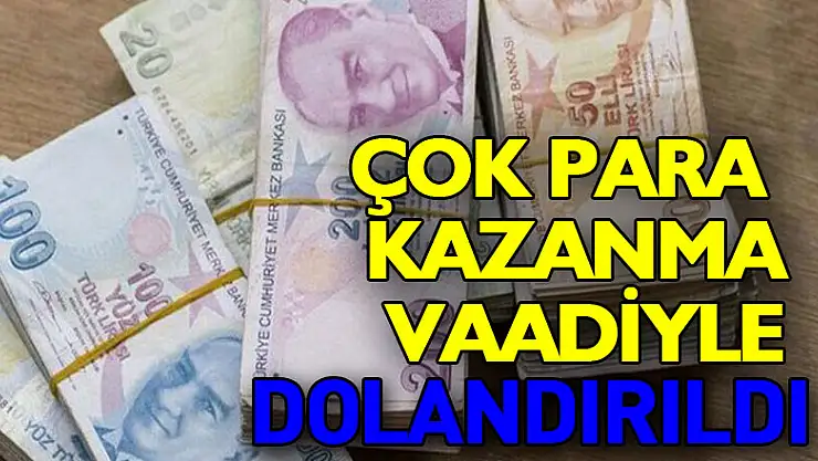 Çok para kazanma vaadiyle 85 bin lira dolandırıldı