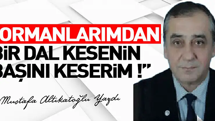 'ORMANLARIMDAN BİR DAL KESENİN BAŞINI KESERİM !'