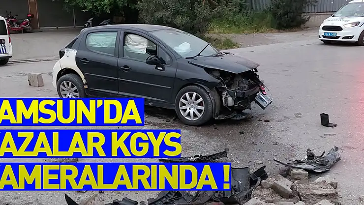 Samsun'da kazalar KGYS kameralarında
