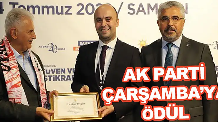 AK Parti Çarşamba'ya ödül!