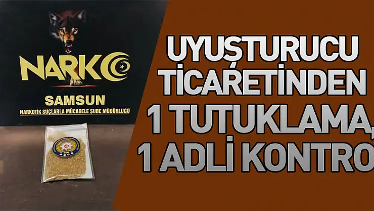 Uyuşturucu ticaretinden 1 tutuklama, 1 adli kontrol