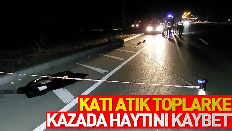 Yol kenarında katı atık toplarken kazada hayatını kaybetti