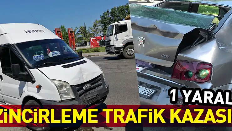3 aracın karıştığı zincirleme trafik kazası: 1 yaralı
