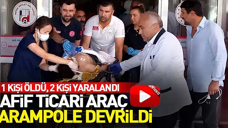 Hafif ticari Araç şarampole devrildi