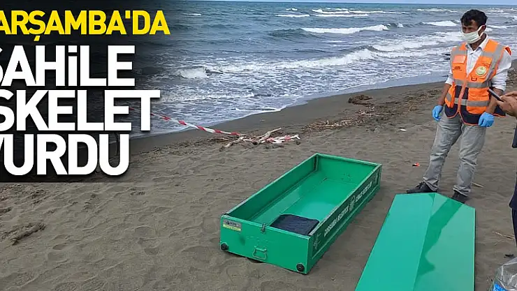 Çarşamba'da sahile iskelet vurdu