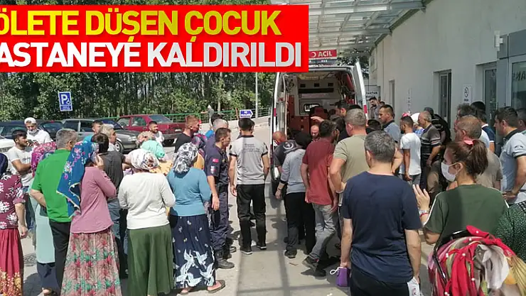 Gölete düşen çocuk hastaneye kaldırıldı