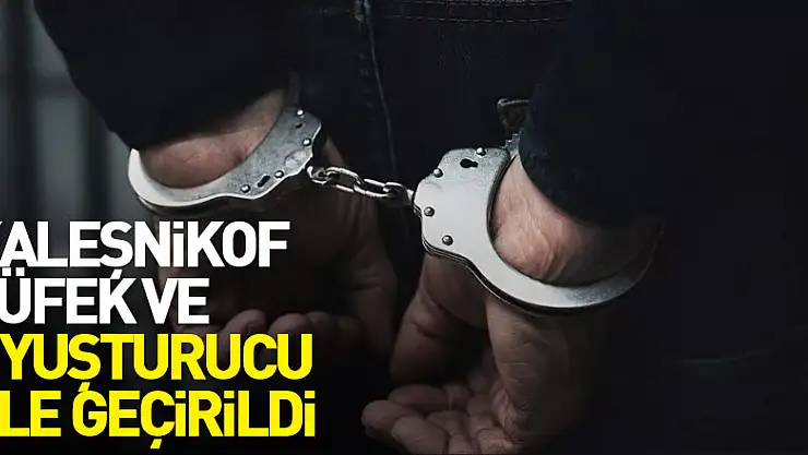 Samsun'da Kaleşnikof tüfek ve uyuşturucu ele geçirildi